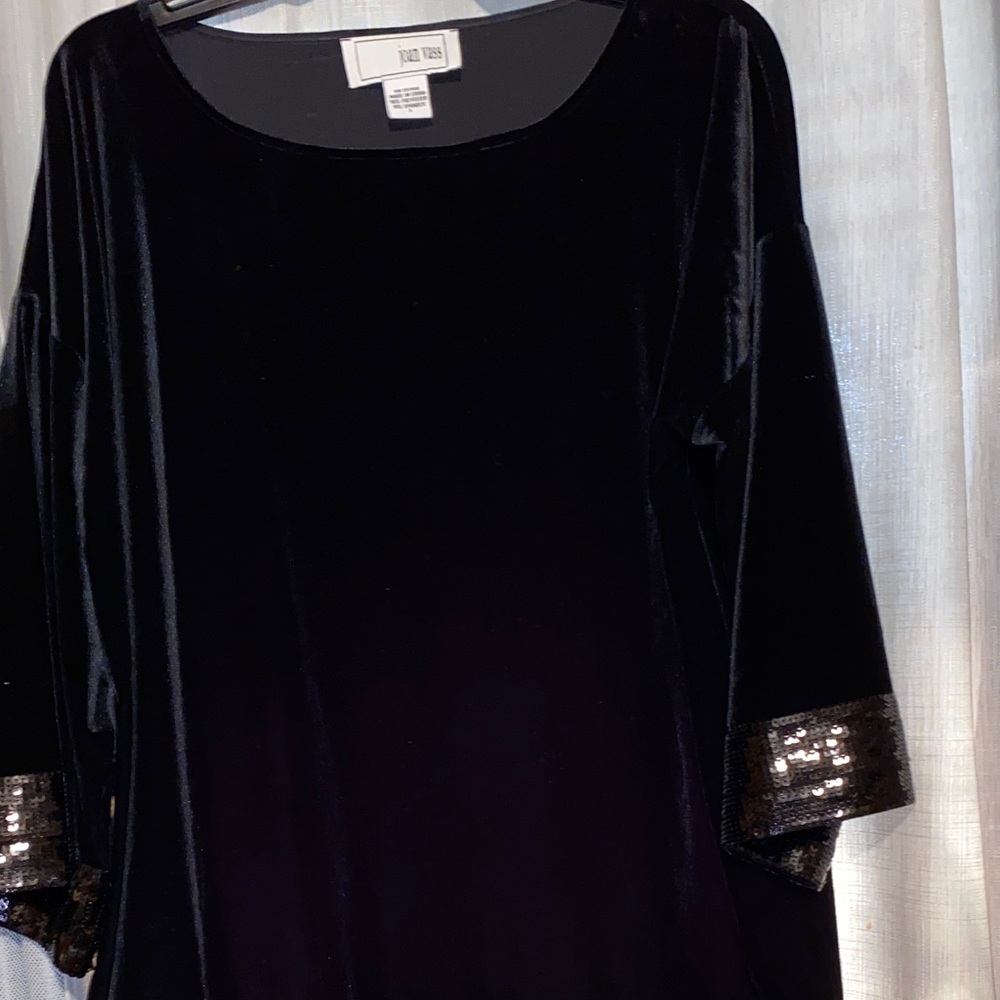 Joan Vass Black Plus Top - Picture 5 of 7